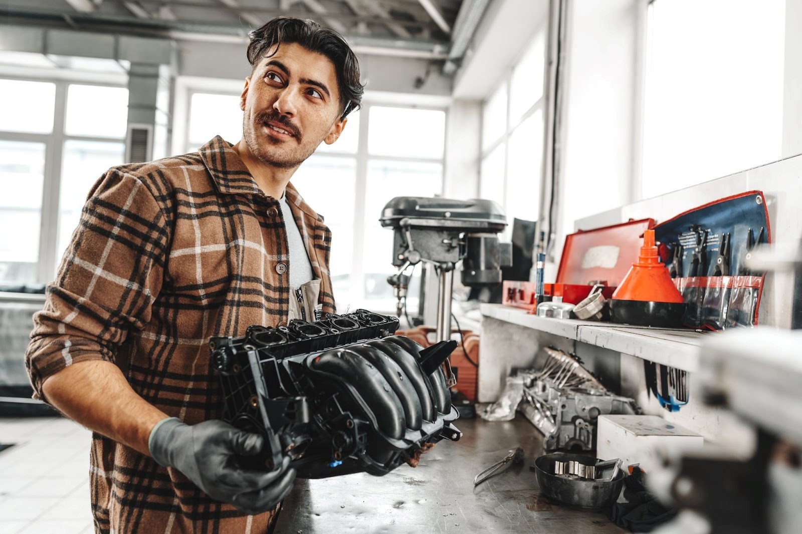 man-in-car-repair-centre